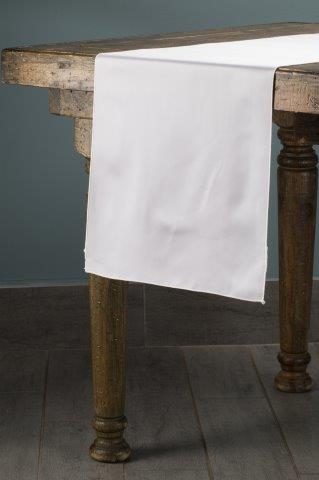 Matte Lamour Ivory table runner
